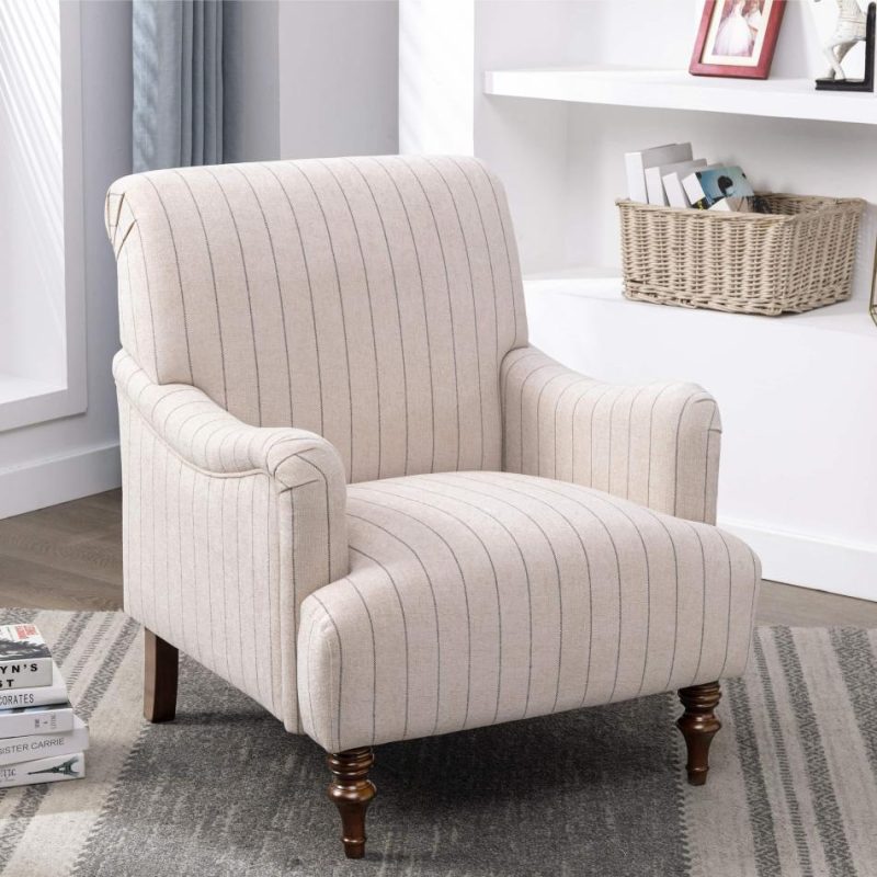 Accent Chairs | Sherman Sea Oat Striped Arm Chair by Accent Chairs Accent Chairs